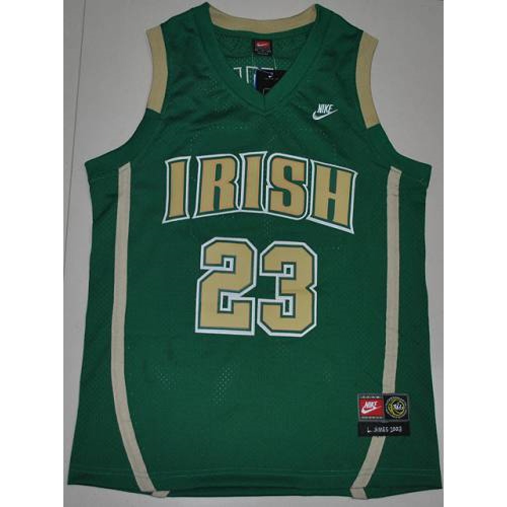 Fighting Irish #23 Lebron James Green Basketball Stitched NCAA Jersey