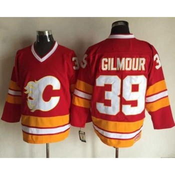 Flames #39 Doug Gilmour Red CCM Throwback Stitched NHL Jersey Flames #39 Doug Gilmour Red CCM Throwback Stitched NHL Jersey