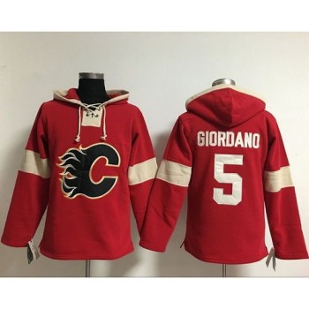 Flames #5 Mark Giordano Red Pullover NHL Hoodie Flames #5 Mark Giordano Red Pullover NHL Hoodie