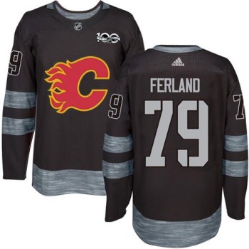 Flames #79 Michael Ferland Black 1917-2017 100th Anniversary Stitched NHL Jersey Flames #79 Michael Ferland Black 1917-2017 100th Anniversary Stitched NHL Jersey