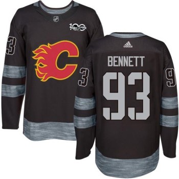 Flames #93 Sam Bennett Black 1917-2017 100th Anniversary Stitched NHL Jersey Flames #93 Sam Bennett Black 1917-2017 100th Anniversary Stitched NHL Jersey