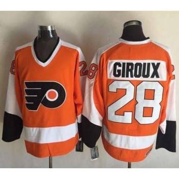 Flyers #28 Claude Giroux Orange CCM Throwback Stitched NHL Jersey Flyers #28 Claude Giroux Orange CCM Throwback Stitched NHL Jersey