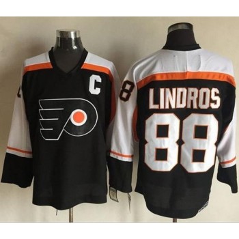 Flyers #88 Eric Lindros Black CCM Throwback Stitched NHL Jersey Flyers #88 Eric Lindros Black CCM Throwback Stitched NHL Jersey