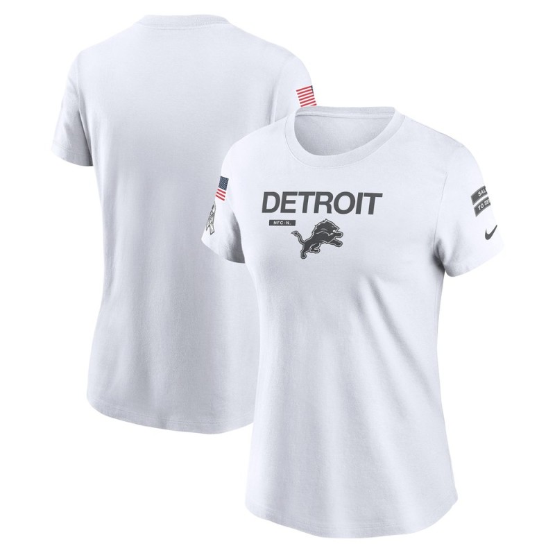 Women's Detroit Lions White 2024 Salute To Service Legend Performance T-Shirt Women's Detroit Lions White 2024 Salute To Service Legend Performance T-Shirt