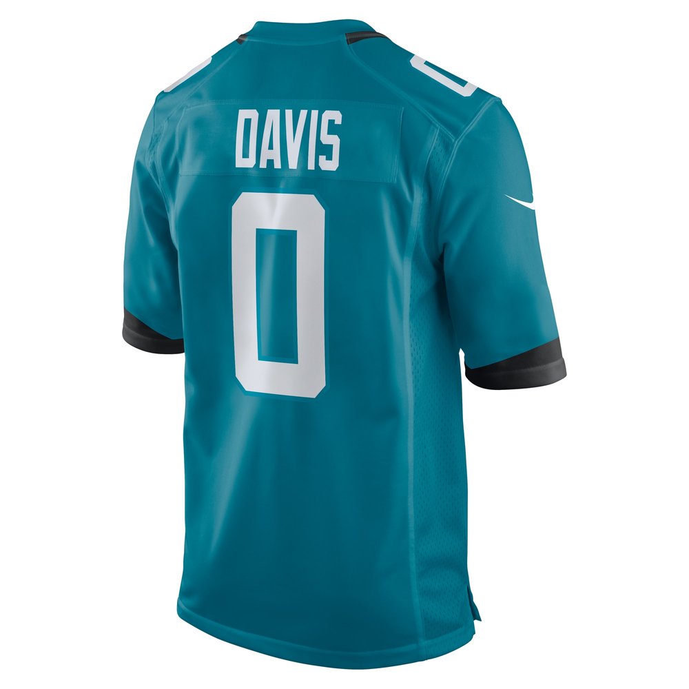Men's Jacksonville Jaguars Gabe Davis Teal Team Game Player Jersey Men's Jacksonville Jaguars Gabe Davis Teal Team Game Player Jersey