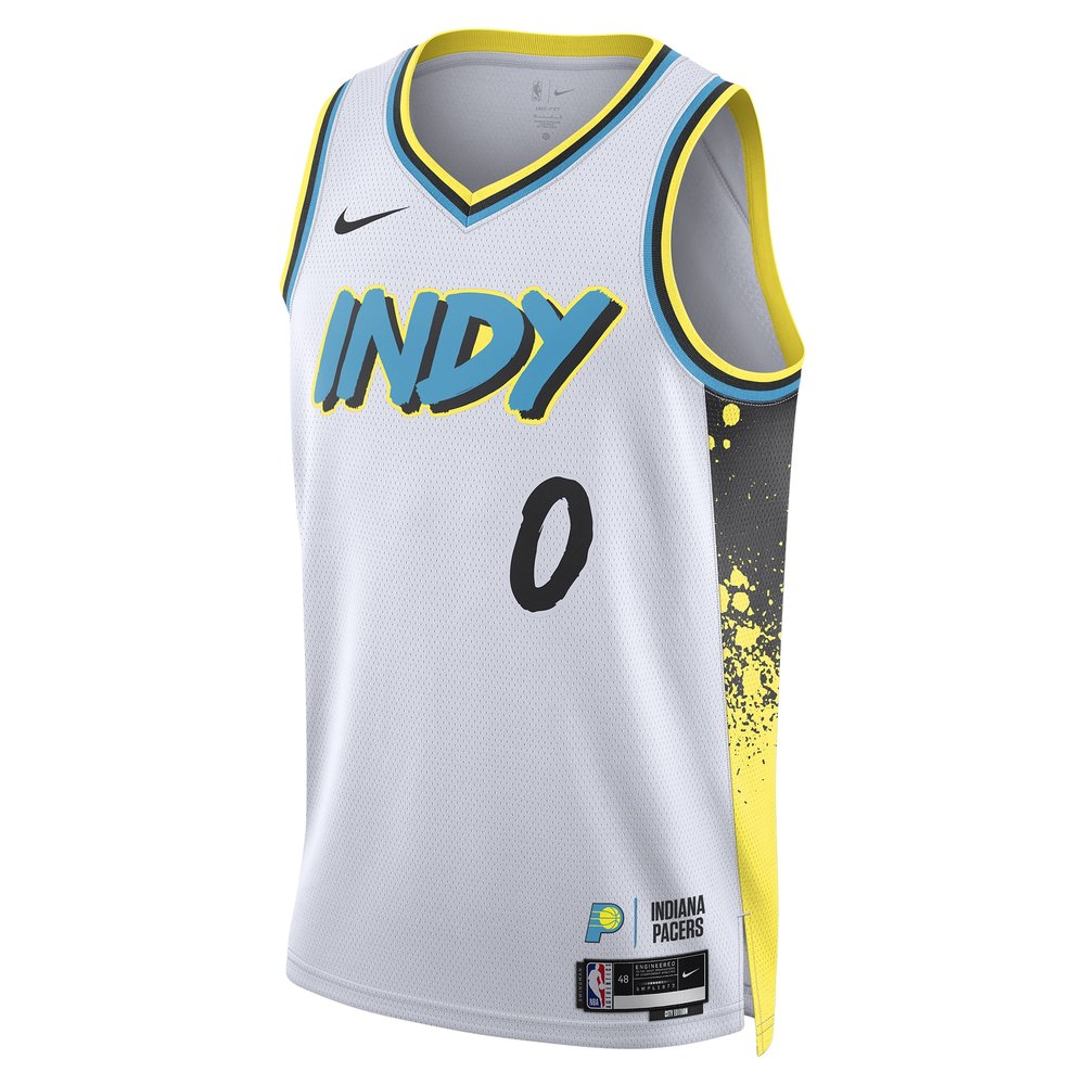 Unisex Indiana Pacers Tyrese Haliburton White 2024/25 Swingman Player Jersey - City Edition Unisex Indiana Pacers Tyrese Haliburton White 2024/25 Swingman Player Jersey - City Edition