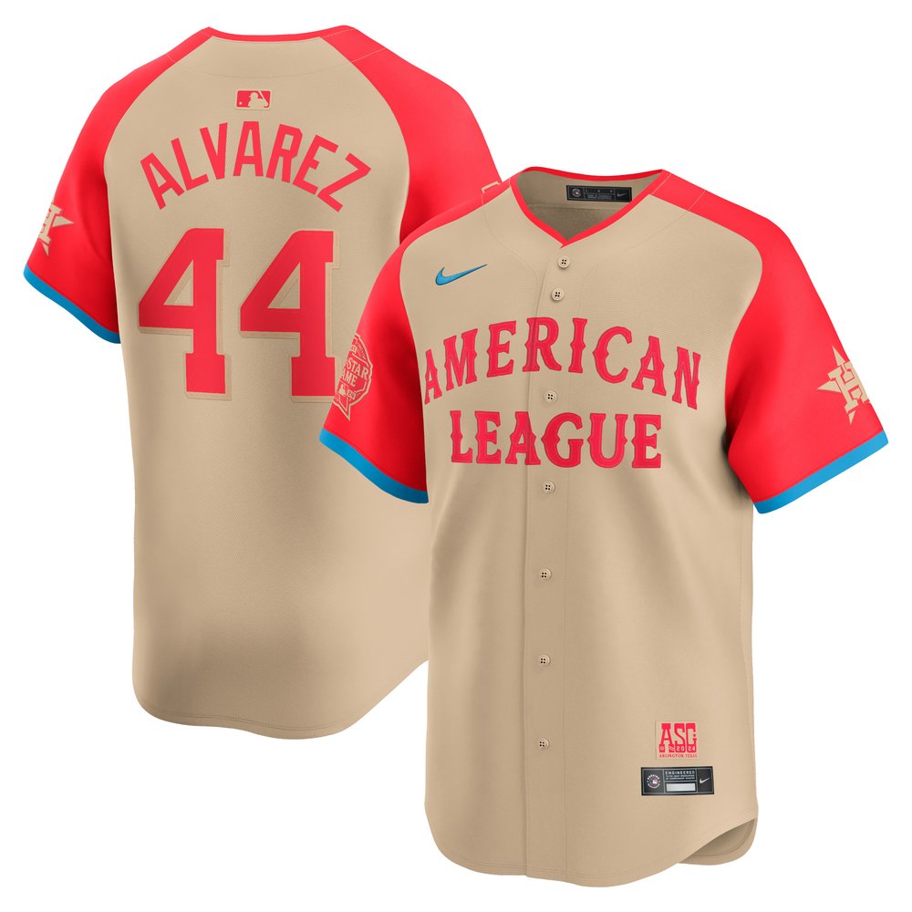 Men's American League Yordan Alvarez Cream 2024 MLB All-Star Game Limited Player Jersey
