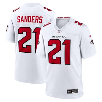 Men's Atlanta Falcons #21 Deion Sanders White Retired Player Game Jersey Men's Atlanta Falcons #21 Deion Sanders White Retired Player Game Jersey