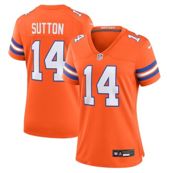 Women's Denver Broncos Courtland Sutton Orange Mile High Collection 1977 Throwback Player Game Jersey Women's Denver Broncos Courtland Sutton Orange Mile High Collection 1977 Throwback Player Game Jersey