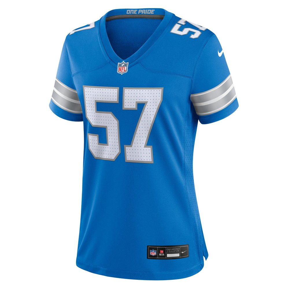 Women's Detroit Lions #57 Nate Lynn Blue Game Jersey Women's Detroit Lions #57 Nate Lynn Blue Game Jersey