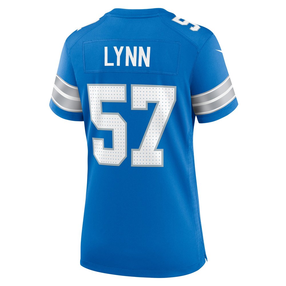 Women's Detroit Lions #57 Nate Lynn Blue Game Jersey Women's Detroit Lions #57 Nate Lynn Blue Game Jersey