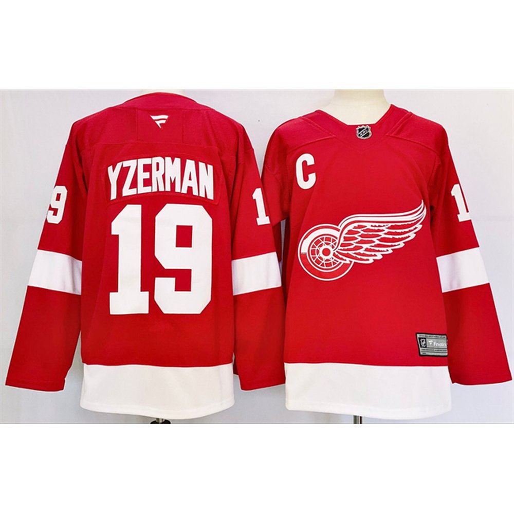 Men's Detroit Red Wings #19 Steve Yzerman Red 2024-25 Stitched Premium Jersey Men's Detroit Red Wings #19 Steve Yzerman Red 2024-25 Stitched Premium Jersey