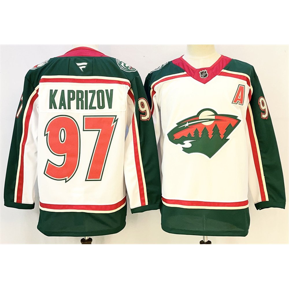 Youth Minnesota Wild #97 Kirill Kaprizov White 2025 With A Patch 25th Anniversary Stitched Hockey Jersey Youth Minnesota Wild #97 Kirill Kaprizov White 2025 With A Patch 25th Anniversary Stitched Hockey Jersey