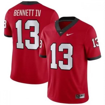 Georgia Bulldogs #13 Stetson Bennett Red Football Stitched Game Jersey Georgia Bulldogs #13 Stetson Bennett Red Football Stitched Game Jersey