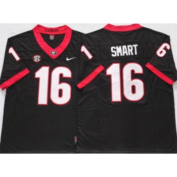 Georgia Bulldogs #16 Smart Black Stitched Jersey Georgia Bulldogs #16 Smart Black Stitched Jersey