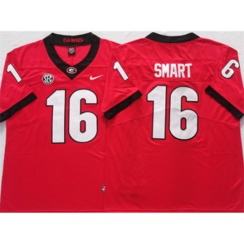 Georgia Bulldogs #16 Smart Red Stitched Jersey Georgia Bulldogs #16 Smart Red Stitched Jersey