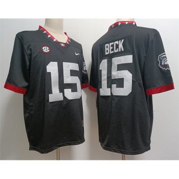 Georgia Bulldogs #15 Carson Beck Black Stitched Jersey Georgia Bulldogs #15 Carson Beck Black Stitched Jersey