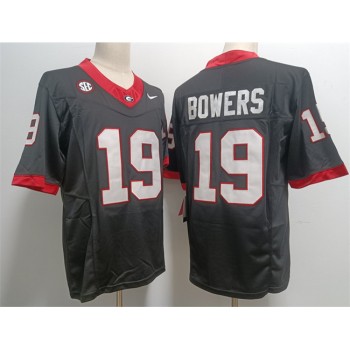 Georgia Bulldogs #19 Brock Bowers Black Stitched Jersey Georgia Bulldogs #19 Brock Bowers Black Stitched Jersey