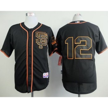 Giants #12 Joe Panik Black Alternate Cool Base Stitched MLB Jersey Giants #12 Joe Panik Black Alternate Cool Base Stitched MLB Jersey