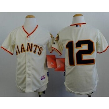 Giants #12 Joe Panik Cream Cool Base Stitched Youth MLB Jersey Giants #12 Joe Panik Cream Cool Base Stitched Youth MLB Jersey