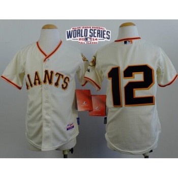 Giants #12 Joe Panik Cream Cool Base W/2014 World Series Patch Stitched Youth MLB Jersey Giants #12 Joe Panik Cream Cool Base W/2014 World Series Patch Stitched Youth MLB Jersey