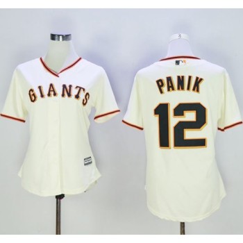 Giants #12 Joe Panik Cream Women's Home Stitched MLB Jersey Giants #12 Joe Panik Cream Women's Home Stitched MLB Jersey