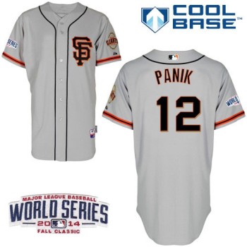 Giants #12 Joe Panik Grey Road 2 Cool Base W/2014 World Series Patch Stitched MLB Jersey Giants #12 Joe Panik Grey Road 2 Cool Base W/2014 World Series Patch Stitched MLB Jersey