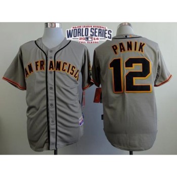 Giants #12 Joe Panik Grey Road Cool Base W/2014 World Series Patch Stitched MLB Jersey Giants #12 Joe Panik Grey Road Cool Base W/2014 World Series Patch Stitched MLB Jersey