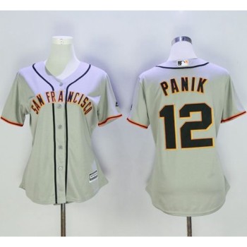 Giants #12 Joe Panik Grey Women's Road Stitched MLB Jersey Giants #12 Joe Panik Grey Women's Road Stitched MLB Jersey