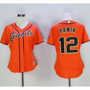 Giants #12 Joe Panik Orange Women's Alternate Stitched MLB Jersey Giants #12 Joe Panik Orange Women's Alternate Stitched MLB Jersey