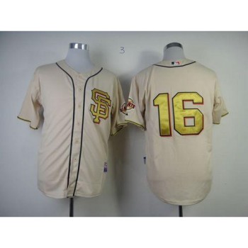 Giants #16 Angel Pagan Cream Gold No. Stitched MLB Jersey Giants #16 Angel Pagan Cream Gold No. Stitched MLB Jersey