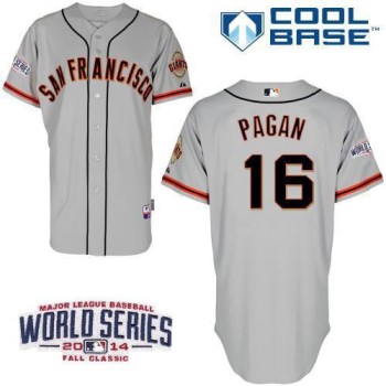 Giants #16 Angel Pagan Grey Cool Base W/2014 World Series Patch Stitched MLB Jersey Giants #16 Angel Pagan Grey Cool Base W/2014 World Series Patch Stitched MLB Jersey