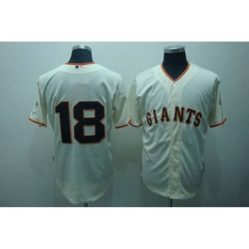 Giants #18 Cain Matt Cream Stitched MLB Jersey Giants #18 Cain Matt Cream Stitched MLB Jersey