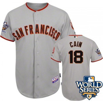 Giants #18 Cain Matt Grey Cool Base w/2010 World Series Patch Stitched MLB Jersey Giants #18 Cain Matt Grey Cool Base w/2010 World Series Patch Stitched MLB Jersey
