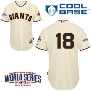 Giants #18 Matt Cain Cream Cool Base W/2014 World Series Patch Stitched MLB Jersey Giants #18 Matt Cain Cream Cool Base W/2014 World Series Patch Stitched MLB Jersey
