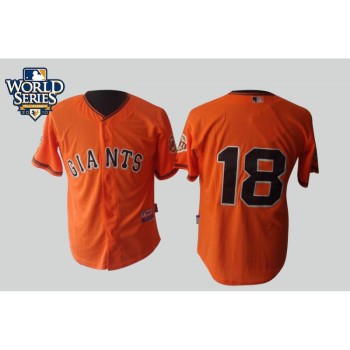 Giants #18 Matt Cain Orange Cool Base w/2010 World Series Patch Stitched MLB Jerseys Giants #18 Matt Cain Orange Cool Base w/2010 World Series Patch Stitched MLB Jerseys