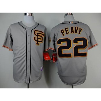 Giants #22 Jake Peavy Grey Cool Base Road 2 Stitched MLB Jersey Giants #22 Jake Peavy Grey Cool Base Road 2 Stitched MLB Jersey