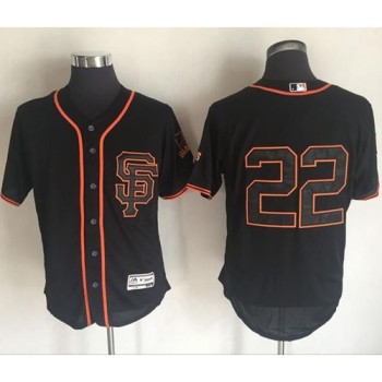Giants #22 Will Clark Black Flexbase Authentic Collection Alternate Stitched MLB Jersey Giants #22 Will Clark Black Flexbase Authentic Collection Alternate Stitched MLB Jersey