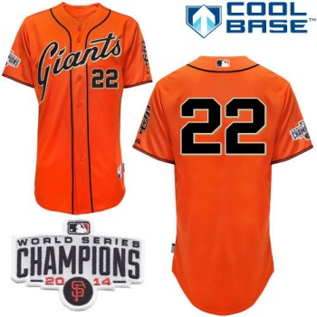 Giants #22 Will Clark Orange Alternate Cool Base W/2014 World Series Champions Stitched MLB Jersey Giants #22 Will Clark Orange Alternate Cool Base W/2014 World Series Champions Stitched MLB Jersey