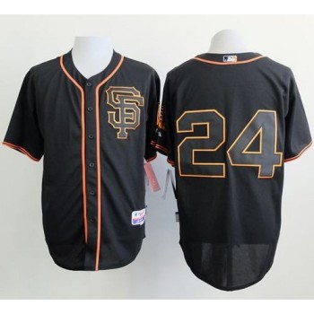 Giants #24 Willie Mays Black Alternate Cool Base Stitched MLB Jersey Giants #24 Willie Mays Black Alternate Cool Base Stitched MLB Jersey