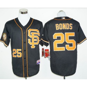 Giants #25 Barry Bonds Black 2016 Cool Base Stitched MLB Jersey Giants #25 Barry Bonds Black 2016 Cool Base Stitched MLB Jersey