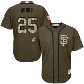 Giants #25 Barry Bonds Green Salute to Service Stitched Youth MLB Jersey Giants #25 Barry Bonds Green Salute to Service Stitched Youth MLB Jersey