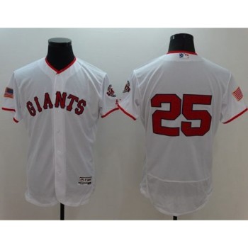 Giants #25 Barry Bonds White Fashion Stars & Stripes Flexbase Authentic Stitched MLB jerseys Giants #25 Barry Bonds White Fashion Stars & Stripes Flexbase Authentic Stitched MLB jerseys