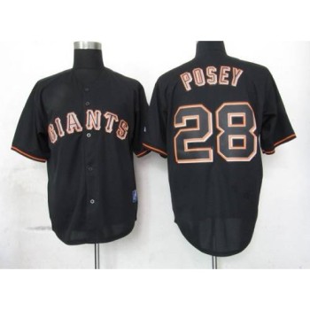 Giants #28 Buster Posey Black Fashion Stitched MLB Jersey Giants #28 Buster Posey Black Fashion Stitched MLB Jersey
