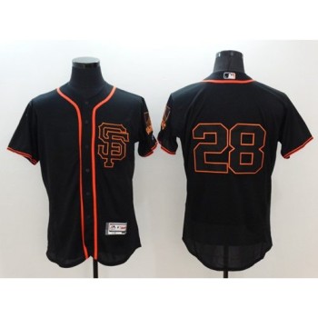 Giants #28 Buster Posey Black Flexbase Authentic Collection Alternate Stitched MLB Jersey
