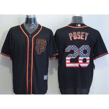 Giants #28 Buster Posey Black USA Flag Fashion Stitched MLB Jersey Giants #28 Buster Posey Black USA Flag Fashion Stitched MLB Jersey
