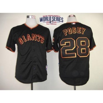 Giants #28 Buster Posey Black W/2014 World Series Patch Stitched Youth MLB Jersey Giants #28 Buster Posey Black W/2014 World Series Patch Stitched Youth MLB Jersey