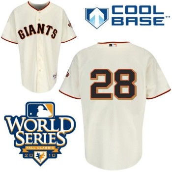 Giants #28 Buster Posey Cream Cool Base w/2010 World Series Patch Stitched MLB Jersey Giants #28 Buster Posey Cream Cool Base w/2010 World Series Patch Stitched MLB Jersey