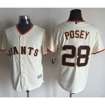 Giants #28 Buster Posey Cream New Cool Base Stitched MLB Jersey Giants #28 Buster Posey Cream New Cool Base Stitched MLB Jersey