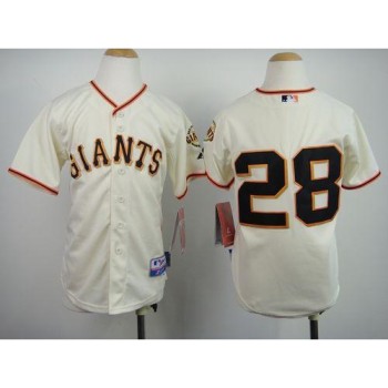 Giants #28 Buster Posey Cream Stitched Youth MLB Jersey Giants #28 Buster Posey Cream Stitched Youth MLB Jersey
